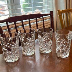 Anchor Hocking Star Of David Set of Four 4.5 inch glasses